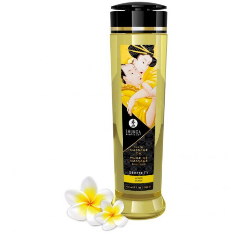 Shunga Serenity - массажное масло с ароматом монои, 240 мл.