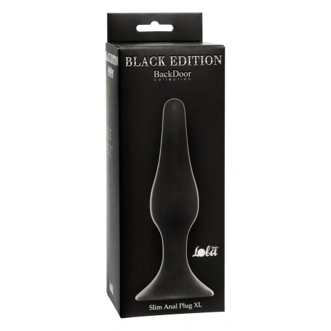 Анальная пробка Slim Anal Plug XL Black 15.5 см