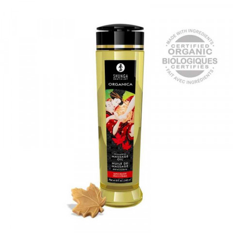 Shunga Organica - съедобное массажное масло с ароматом миндаля, 240 мл.