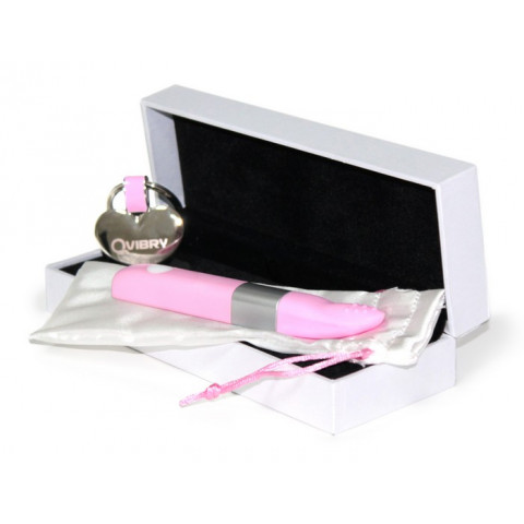 Оригинальный мини-вибратор QVibry Mini Vibe Pink - 12 см