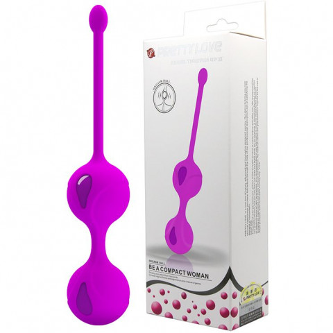 Вагинальные шарики на сцепке Kegel Tighten Up II из коллекции Pretty Love, 3.2 см