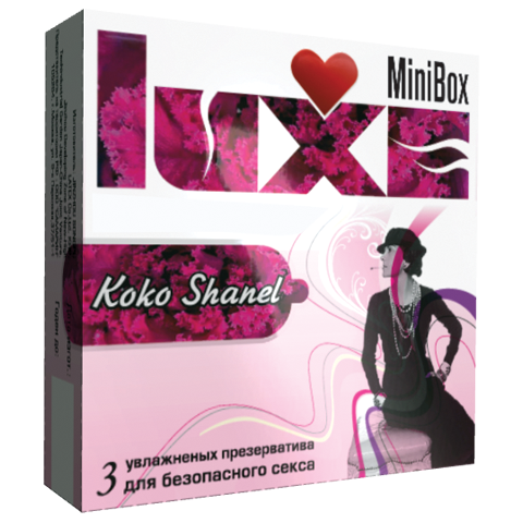 Ароматизированные презервативы Коко Шанель - Luxe Mini Box, 3 шт