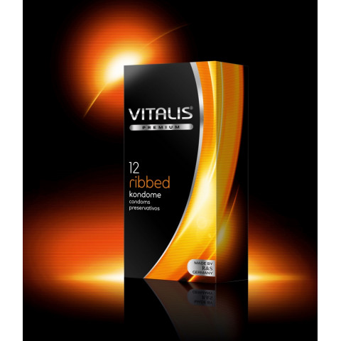 Презервативы VITALIS premium №12 Ribbed Презервативы VITALIS premium №12 Ribbed