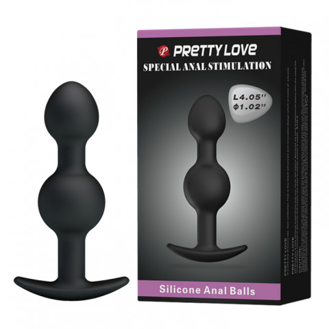 Анальные шарики Black Pretty Love, 10 см