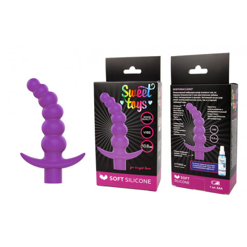 Вибрирующая анальная елочка Sweet Toys, 10.8 см