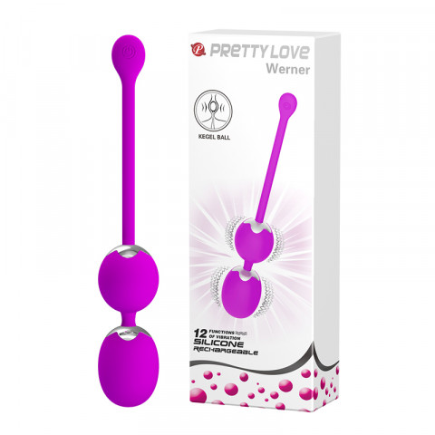 Вагинальные шарики с вибрацией Pretty Love - Werne 3,4 см.