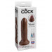 Реалистичный фаллос с крайней плотью на присоске King Cock 6 - Pipedream, 16.5 см