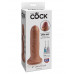 Реалистичный фаллос с крайней плотью на присоске King Cock 6 - Pipedream, 16.5 см