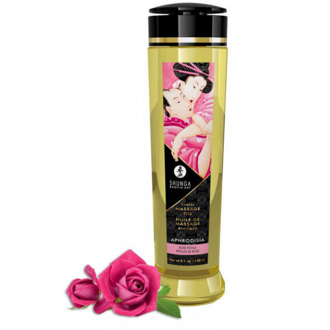 Shunga Aphrodisia - массажное масло с ароматом розы, 240 мл.