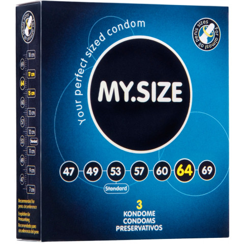 Презервативы MY.SIZE 6.4 см - 3 шт