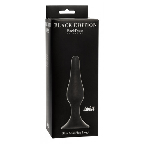 Анальная пробка Slim Anal Plug Large Black 12.5 см