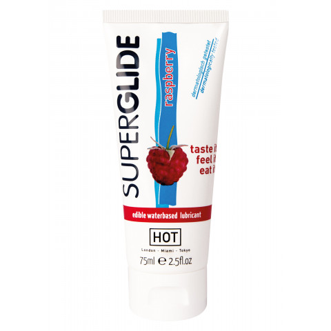 Съедобный малиновый лубрикант SUPERGLIDE, 75 мл