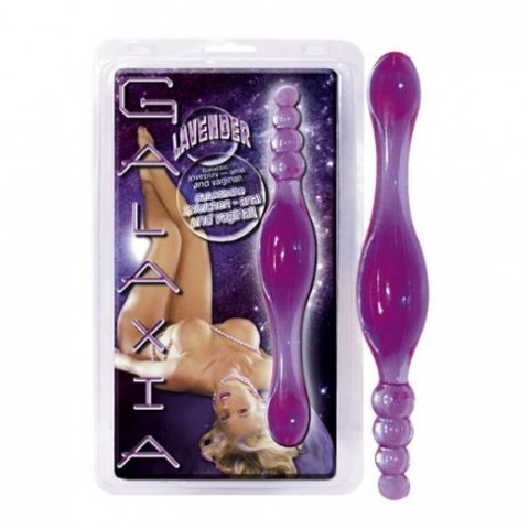 Фаллоимитатор Два конца Galaxia Lavender, 20 см
