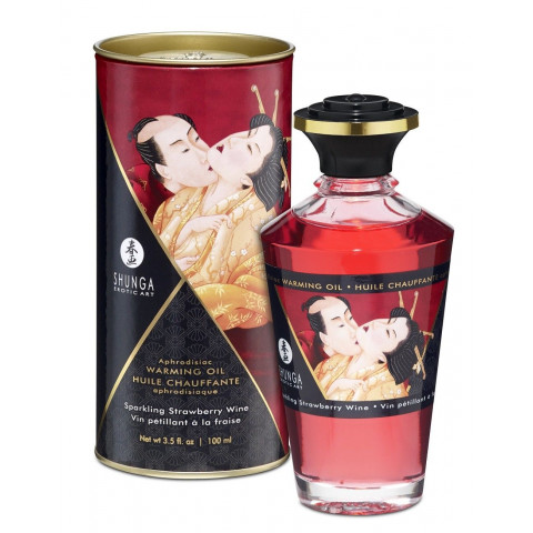 Ароматное массажное масло Sparkling Srawberry Wine от Shunga, 100 мл