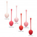 Набор необычных одинарных вагинальных шариков в виде клубники Kegel Training Set Strawberry 3,75 см
