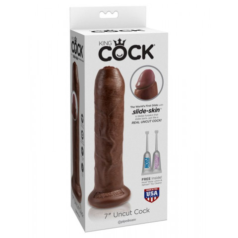 Фаллоимитатор на присоске King Cock 7 Uncut Cock от Pipedream, 19 см