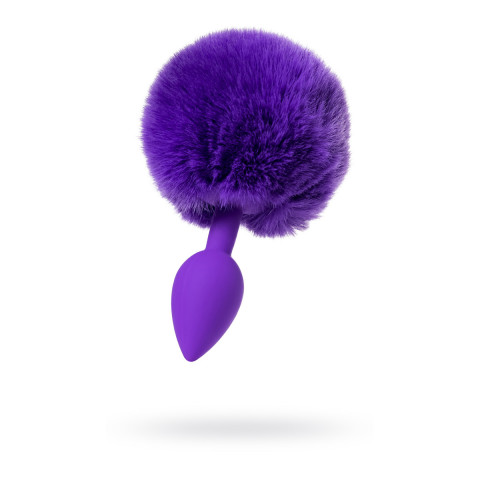 Toyfa Sweet bunny - анальный плаг с хвостом, 13х2.8 см