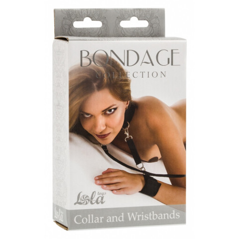 Ошейник с наручниками Bondage Collection Collar and Wristbands Plus Size Ошейник с наручниками Bondage Collection Collar and Wristbands Plus Size