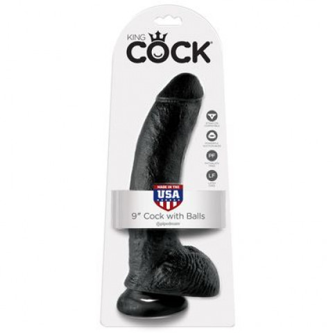 Фаллоимитатор реалистик с мошонкой на присоске PipeDream King Cock, 22.9 см.
