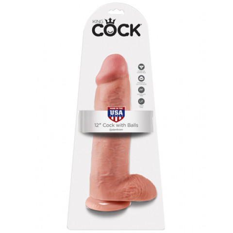 Фаллоимитатор с мошонкой на присоске PipeDream King Cock, 30.5 см.