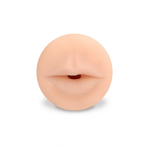 Мастурбатор в форме ротика с эффектом смазки Deluxe Oral Flesh - Shotsmedia