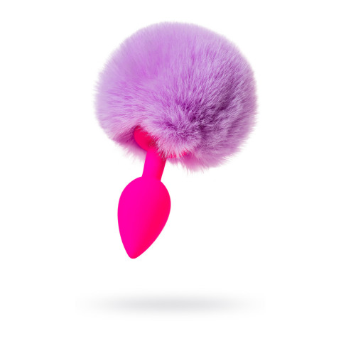Toyfa Sweet bunny - анальная пробка с хвостиком, 13х2.8 см