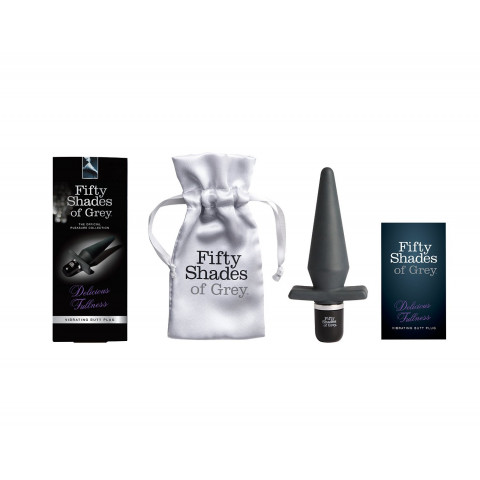 Анальная пробка с вибрацией FSoG Delicious Fullness Vibrating Butt Plug Grey, 3.2 см Анальная пробка с вибрацией FSoG Delicious Fullness Vibrating Butt Plug Grey, 3.2 см