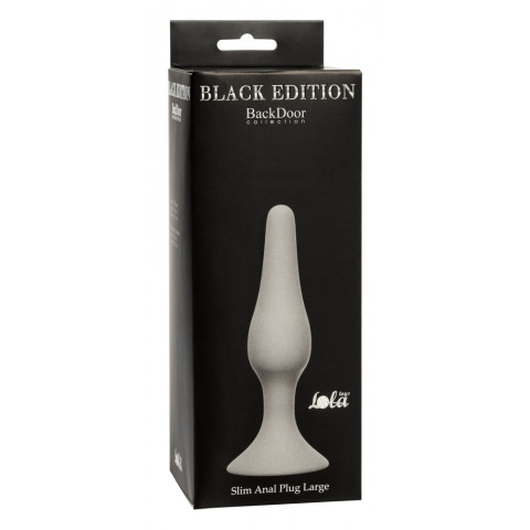 Анальная пробка Slim Anal Plug Large Grey 12.5 см
