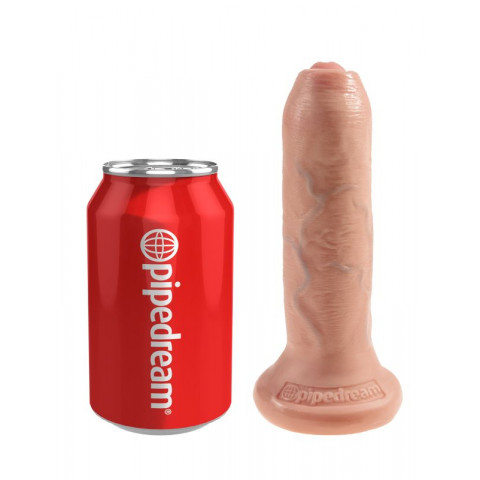 Фаллоимитатор на присоске необрезанный King Cock Uncut Cock 16,5 см