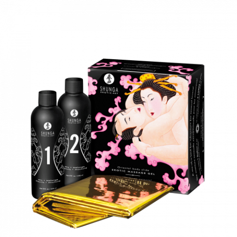 Массажный гель Shunga - Massage Gel Strawberry & Champagne