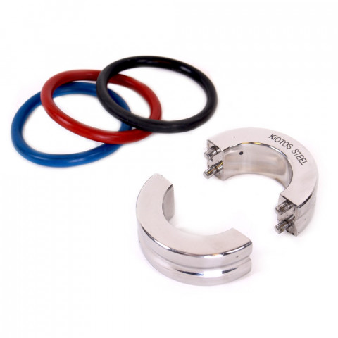 Комплект: утяжка для мошонки с 3-мя эрекционными кольцами Ball Stretcher - O-Products